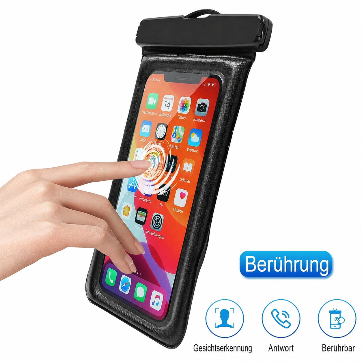 AquaSpy Handyhülle Wasserdicht – Schwimmende Smartphone-Schutzhülle