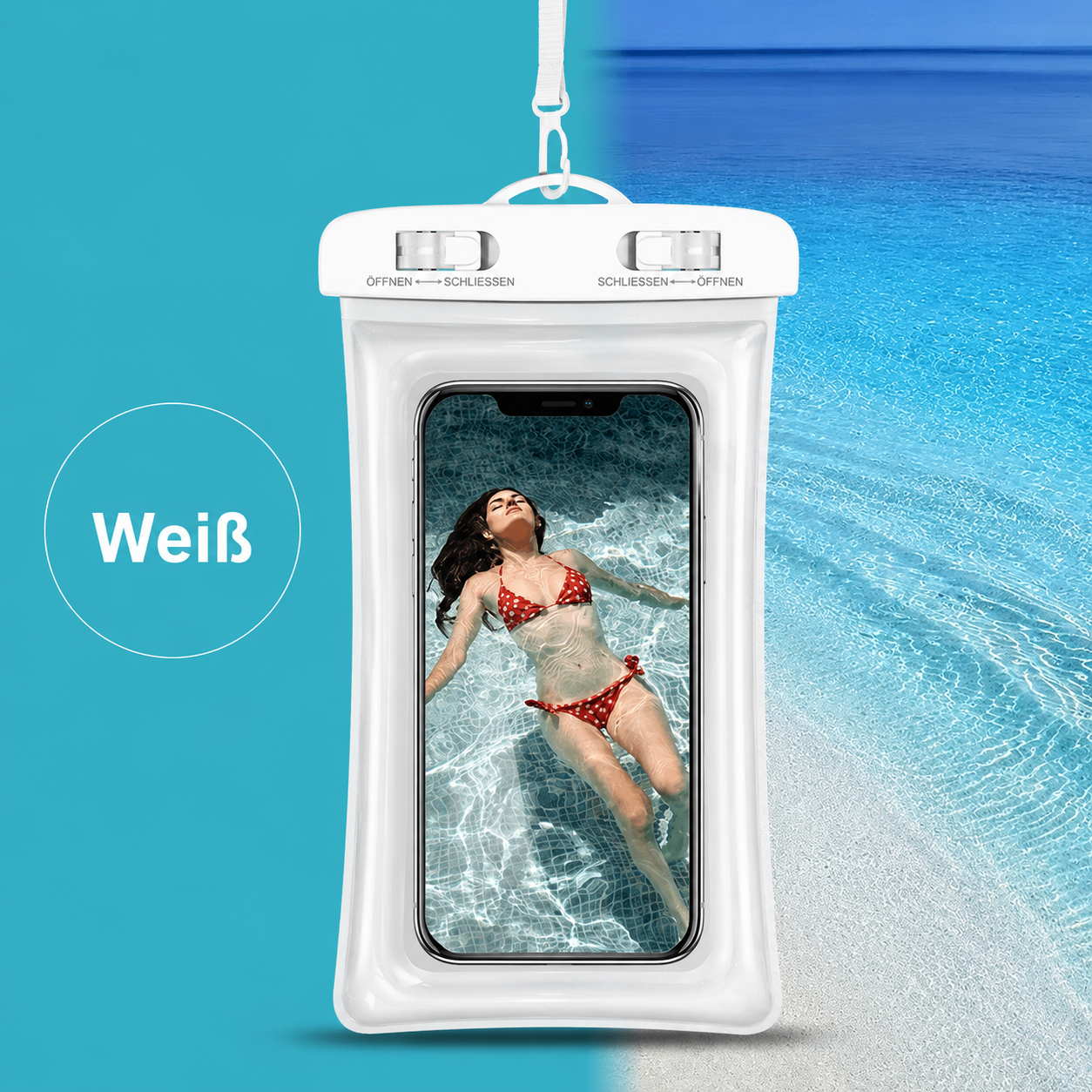 AquaSpy Handyhülle Wasserdicht – Schwimmende Smartphone-Schutzhülle
