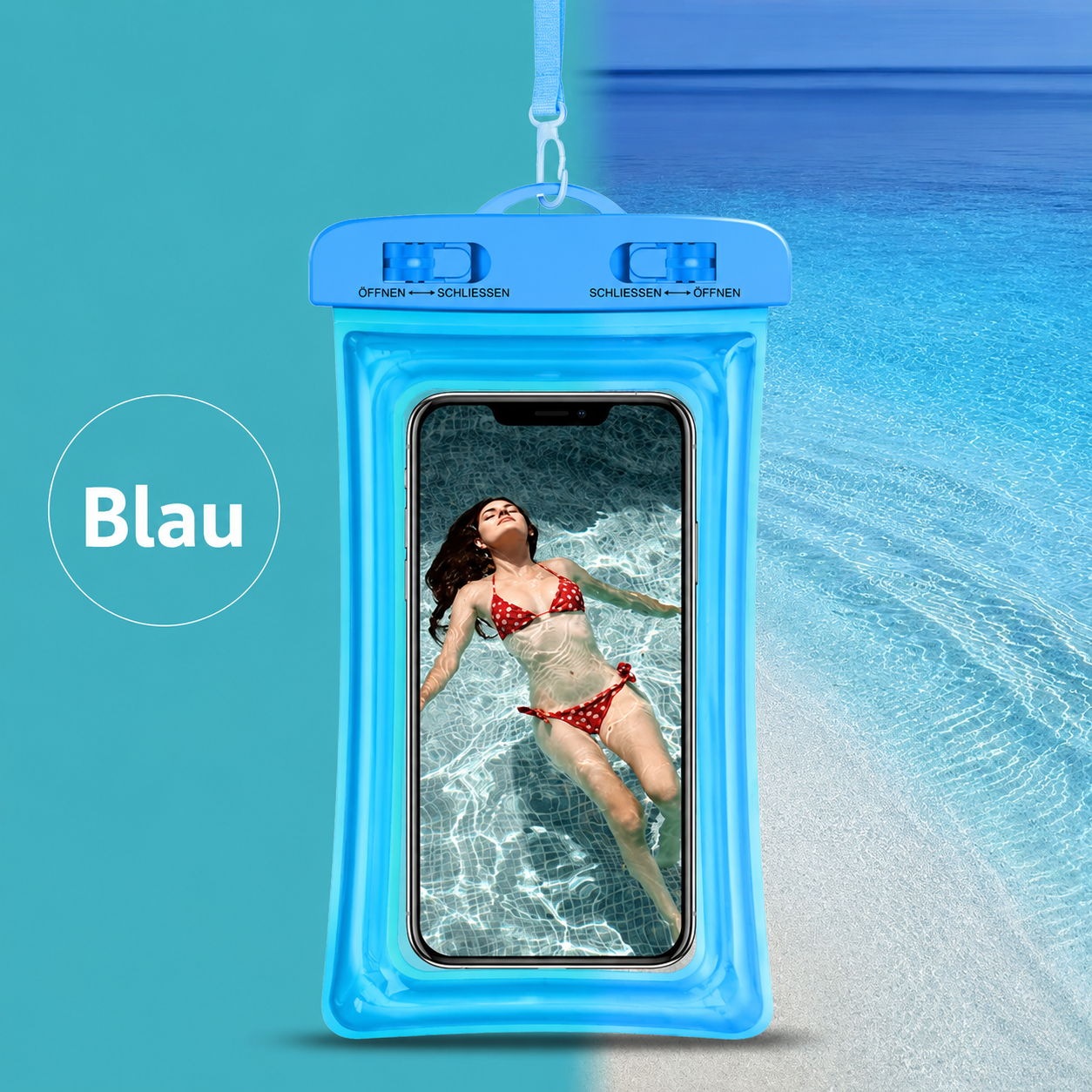 AquaSpy Handyhülle Wasserdicht – Schwimmende Smartphone-Schutzhülle
