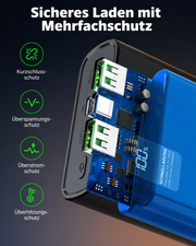 AquaSpy Outdoor Powerbank – 20W Schnelllade-Akku mit USB-C & Display