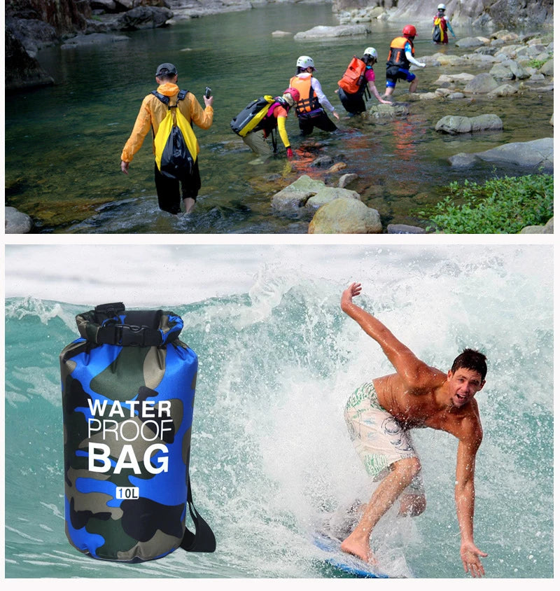 AquaSpy Dry Bag 10L – Wasserdichter Packsack für Strand & Outdoor