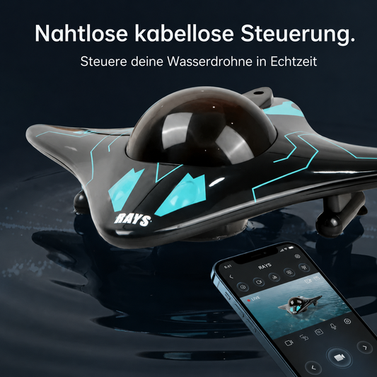 AquaSpy Wasserdrohne mit kabelloser Smartphone-Steuerung für Live-Videoaufnahmen auf dem Wasser